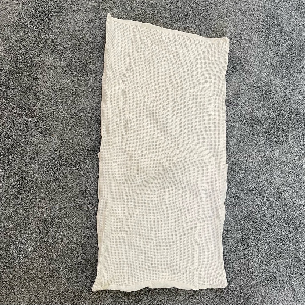 Parachute white waffle knit extra long sham pillow covers set of two